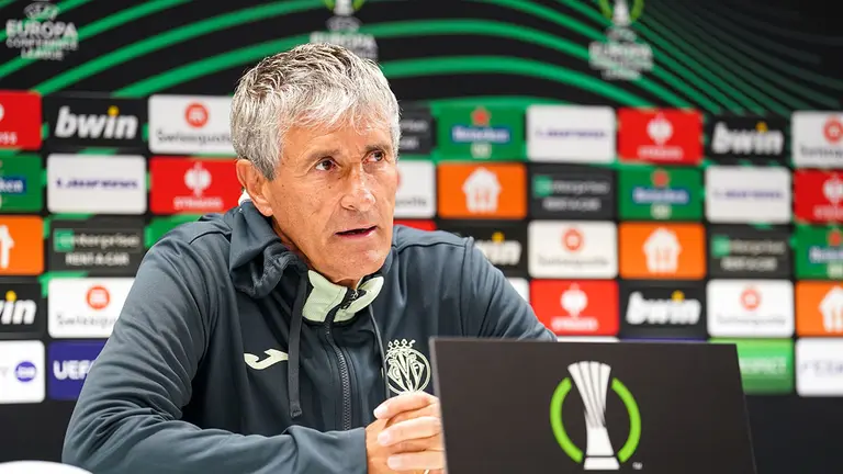 El entrenador Quique Setién en rueda de prensa. Photo Joris Verwijst / Orange Pictures / DPPI
Joris Verwijst / Orange Pictures / Afp7 / Europa Press.