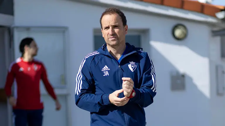 Jagoba Arrasate en un entrenamiento en Tajonar. CA Osasuna.