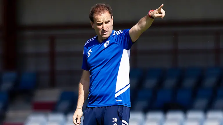 Jagoba Arrasate en un entrenamiento con su equipo en Tajonar. CA Osasuna.
