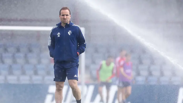 Jagoba Arrasate en un entrenamiento en Tajonar. CA Osasuna.