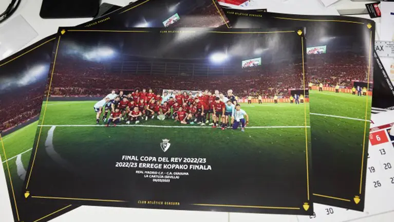 Póster conmemorativo de la final de Copa del Rey que Osasuna regala a sus socios ante la UD Almería. CA Osasuna.