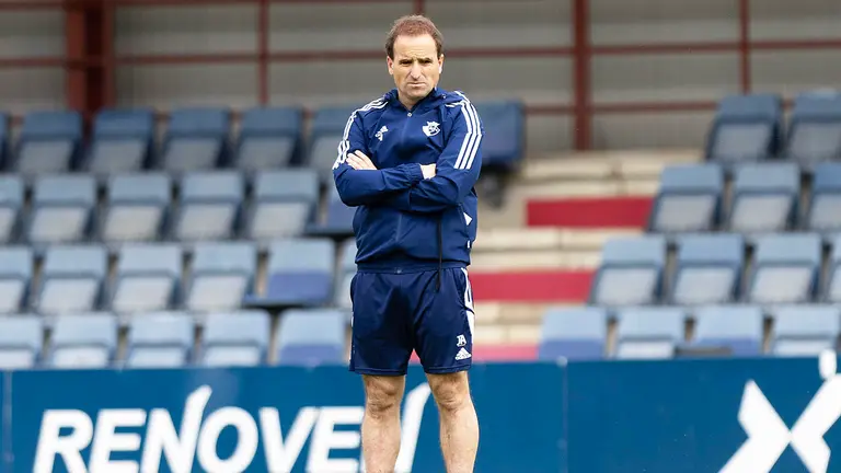Jagoba Arrasate en un entrenamiento de su equipo en Tajonar. CA Osasuna.