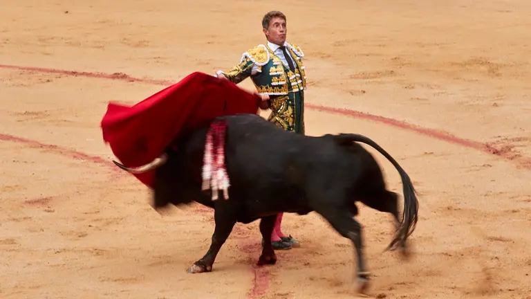 Primera corrida de la Feria del Toro de San Fermín 2023 en Pamplona con toros de La Palmosilla para Rafael Rubio 'Rafaelillo', Manuel Escribano y Leo Valadez. IÑIGO
ALZUGARAY