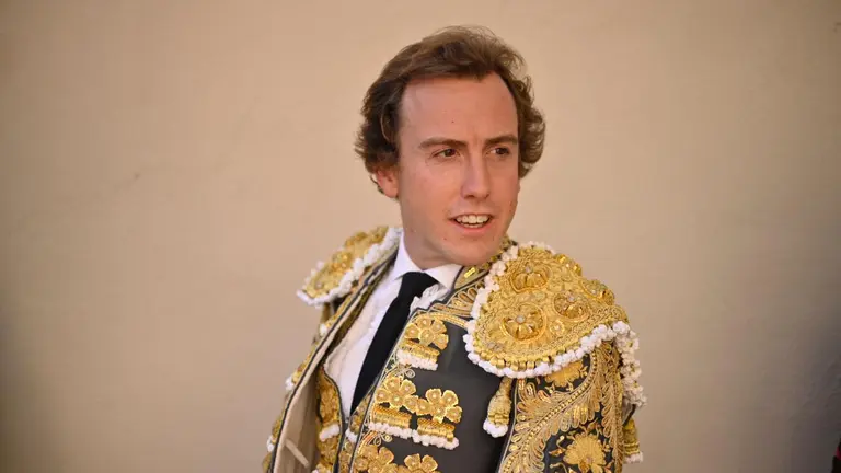 Román Collado antes del comienzo de la cuarta corrida de la Feria del Toros de Pamplona en San Fermín 2023 con toros de Cebada Gago. PABLO LASAOSA