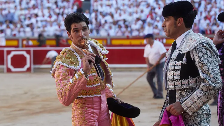 Cayetano Rivera, en San Fermín. IÑIGO ALZUGARAY