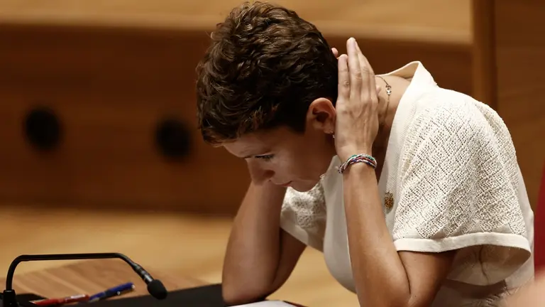 La candidata a reeditar la presidencia del Gobierno de Navarra ha iniciado su discurso para pedir la confianza de la Cámara convencida de 