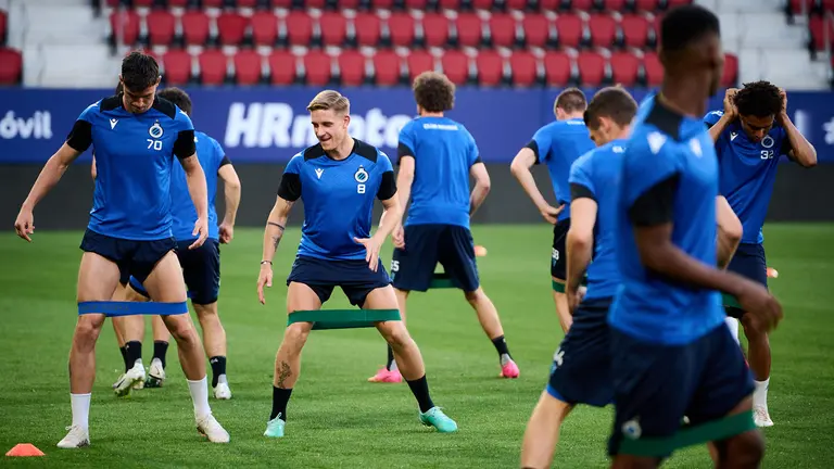 El Brujas se entrena en el Sadar previo al partido que disputará contra Osasuna. PABLO LASAOSA