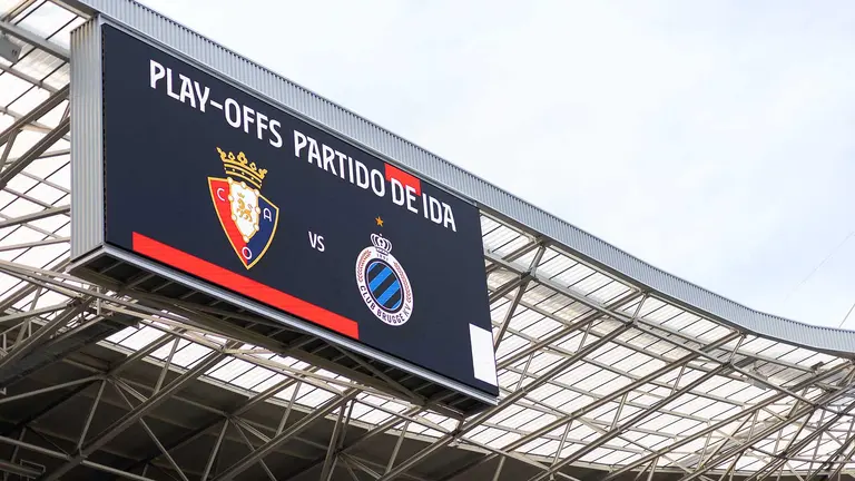 Marcador electrónico del estadio de El Sadar. CA Osasuna.