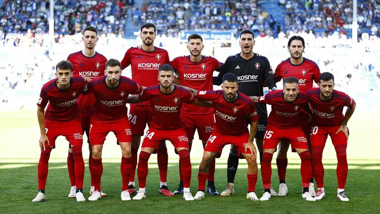 Equipo titular de los rojillos ante el Alavés en Mendizorroza. CA Osasuna.
