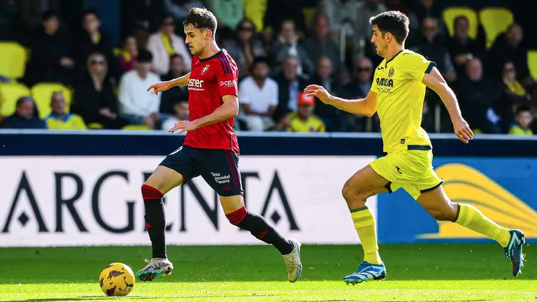 Aimar Oroz durante el partido de Osasuna en Villarreal. AFP7 / Europa Press