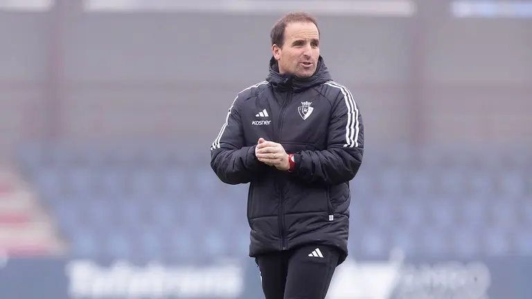 Jagoba Arrasate en un entrenamiento en las instalaciones de Tajonar. CA Osasuna.