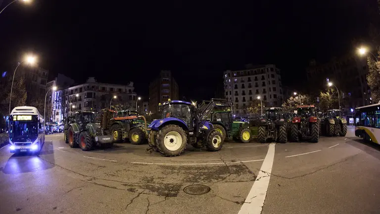 Varias decenas de tractores 