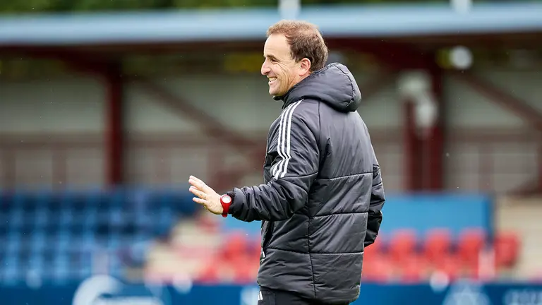 Jagoba Arrasate en un entrenamiento con su equipo en Tajonar. CA Osasuna.