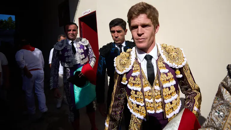 Primera corrida de la Feria del Toro de San Fermín 2024 con toros de La Palmosilla para Diego Urdiales, Fernando Adrián y Borja Jiménez. IÑIGO ALZUGARAY