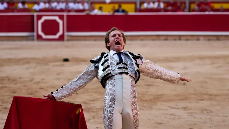 El torero Román en San Fermín 2024. PABLO LASAOSA