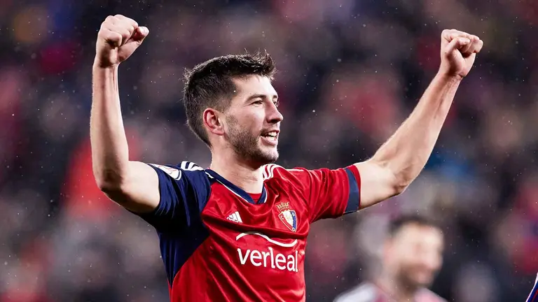 David Garcia muestra su alegría como jugador de Osasuna.
Ricardo Larreina / AFP7 / Europa Press.