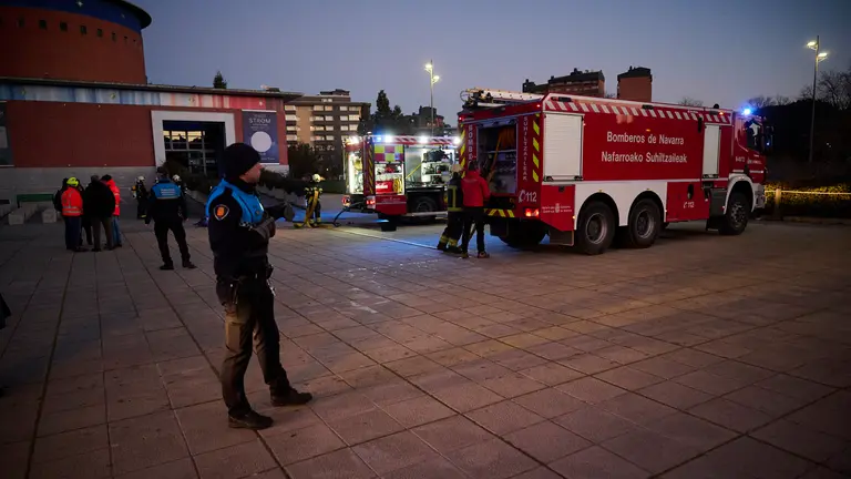 Incendio en el Planetario de Pamplona. PABLO LASAOSA
