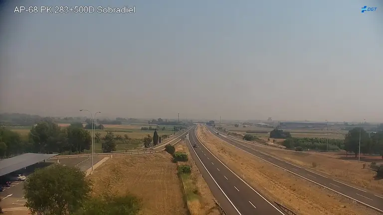 Cámara webcam de Aragón por el incendio forestal en Navarra. METEO_ARAGON