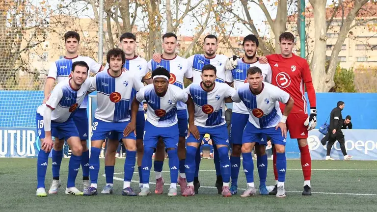 El once titular del CD Ebro en su partido de este domingo ante el Alavés B en la Almozara. @CD_Ebro.
