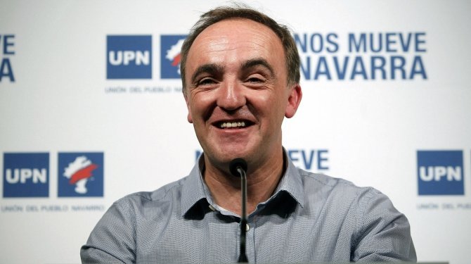 José Javier Esparza, nada más ser elegido presidente de UPN. EFE.