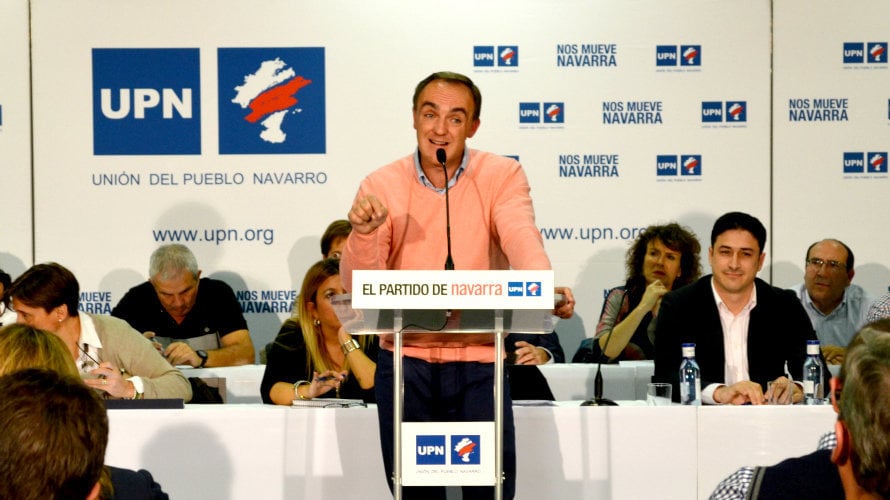 José Javier Esparza, durante su intervención en el Consejo Político de UPN.