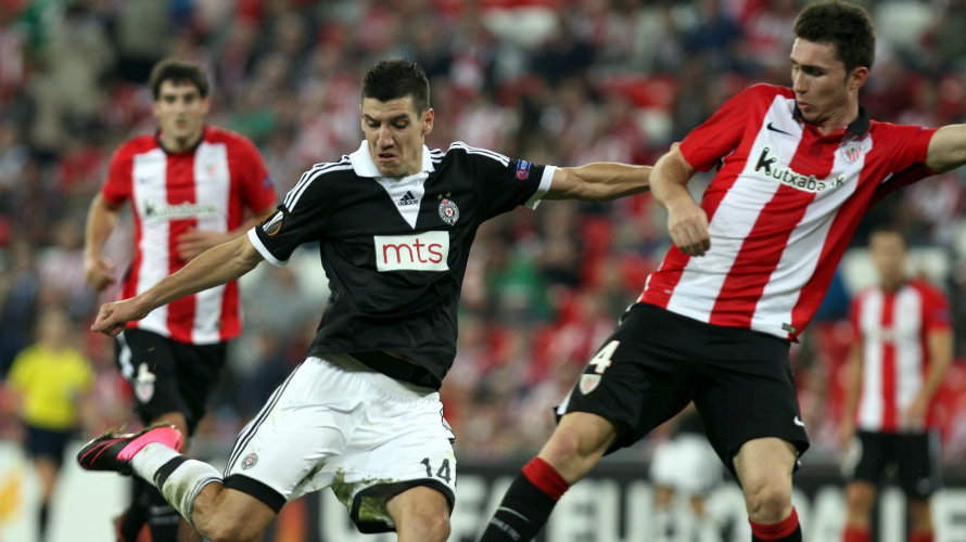 El Athletic se impone al Partizan en Bilbao. Efe.