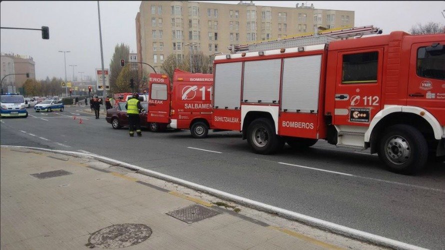 Accidente Pamplona zona hospitales.
