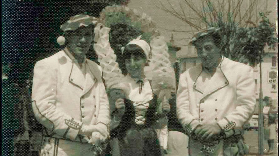 Un grupo de dantzaris del Ayuntamiento de Pamplona en Nueva York en octubre de 1965. Cedida.
