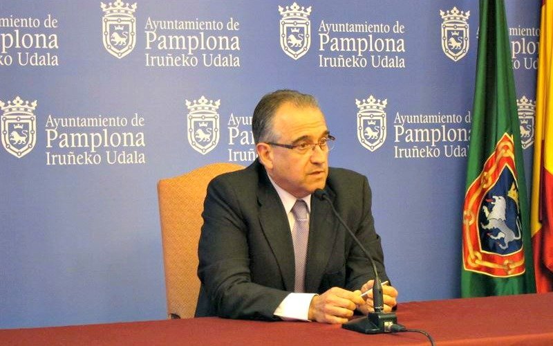 El portavoz de UPN en el Ayuntamiento de Pamplona, Enrique Maya. EUROPA PRESS