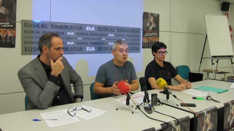 Miembros de ELA en rueda de prensa. EP.