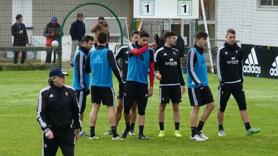 Entrenamiento de Osasuna en Tajonar.