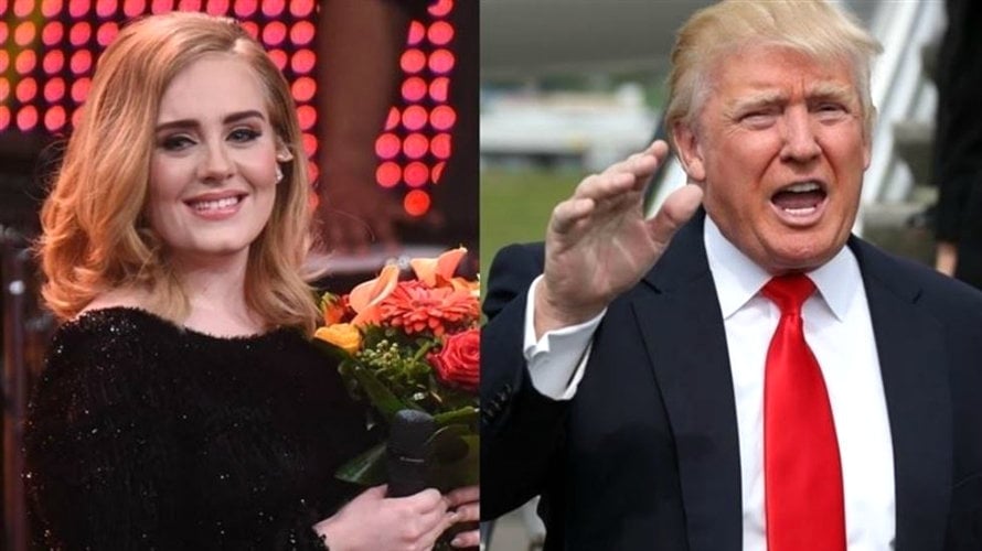 La cantante Adele y Donald Trump. EP