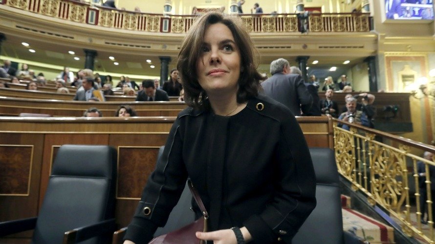 -La vicepresidenta del Gobierno en funciones, Soraya Sáenz de Santamaría, EFE. JAVIER LIZÓN