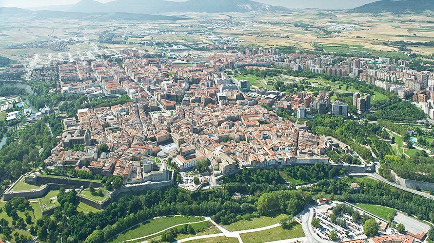 Vista aérea de Pamplona, donde ocurrieron los hechos