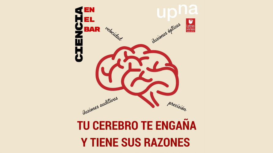 Cartel de la primera de las charlas en Tudela del ciclo Ciencia en el bar.