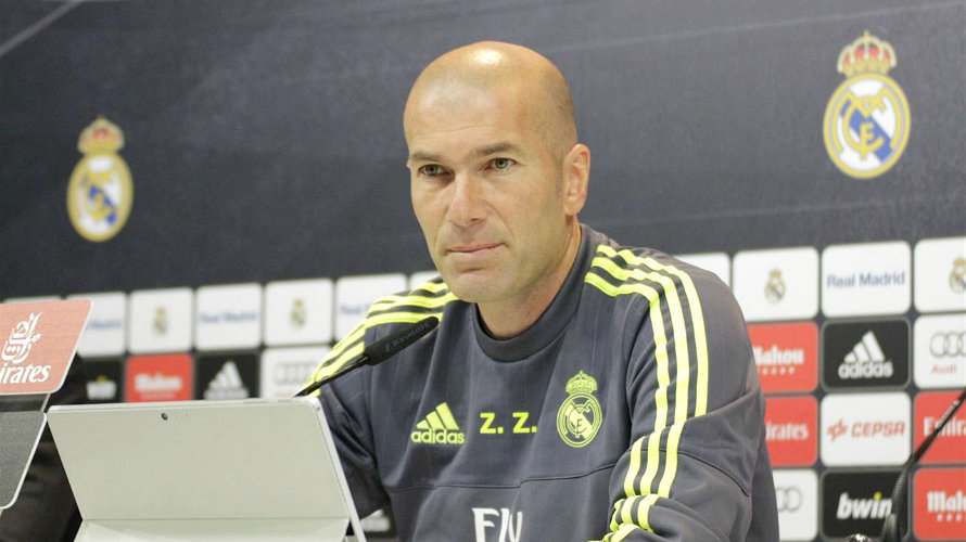 El entrenador del Real Madrid, Zinédine Zidane.