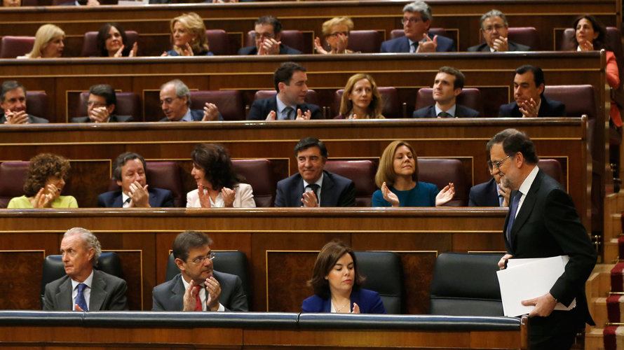 Mariano Rajoy y el Partido popular en el Congreso de los Diputados. EFE