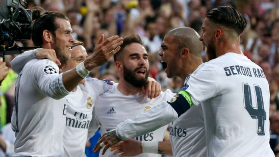 El Real Madrid celebra su pase a la final. Lfp.