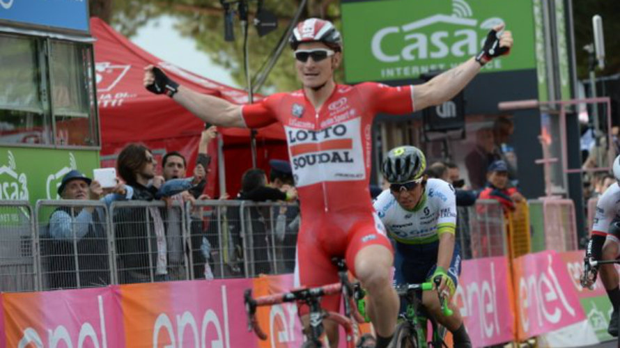 Greipel obtiene su tercera victoria de etapa. Twitter Giro.