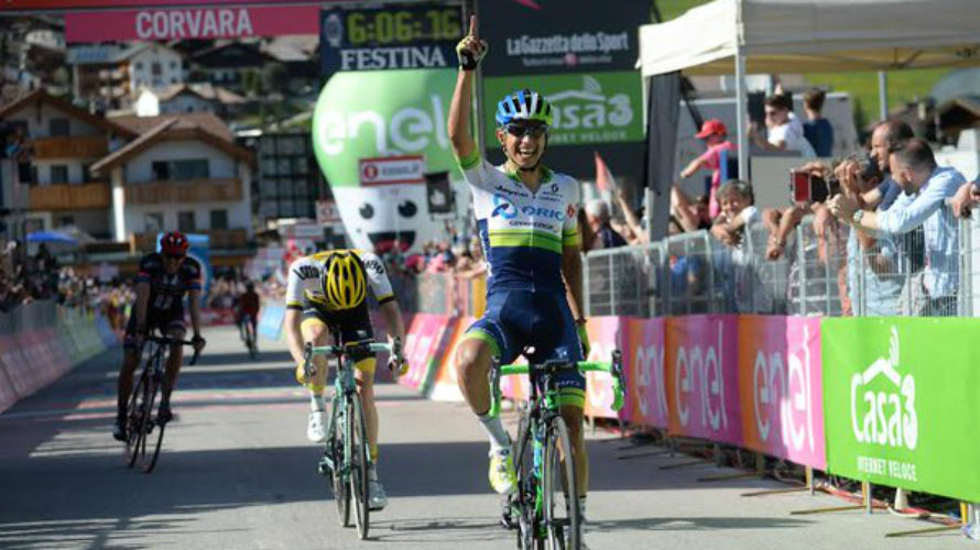 Victoria del colombiano Chaves en la etapa. Twitter Giro.