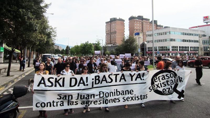 Manifestación contra las agresiones sexistas en Pamplona (EP).