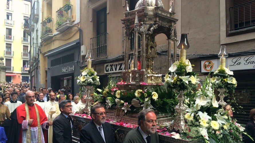 Procesión del Corpus Christi en Pamplona.