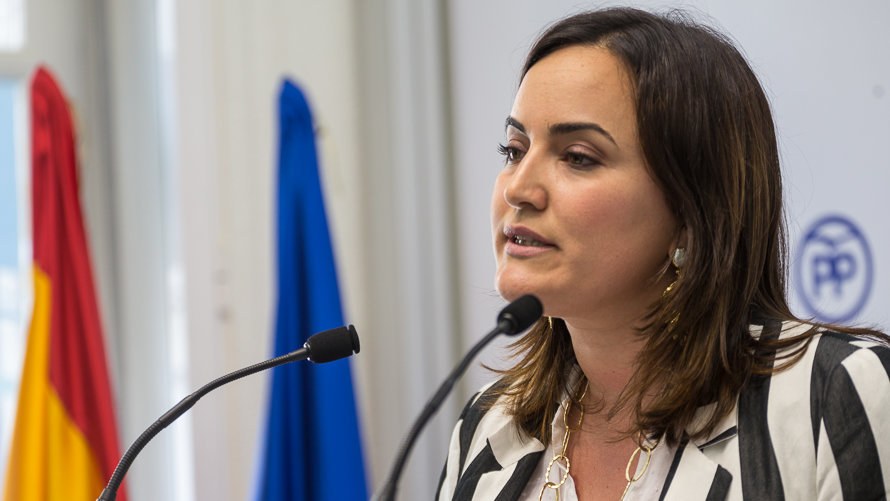 Cristina Sanz, portavoz del PPN, hace balance del acto de entrega del Premio Príncipe de Viana.(10). IÑIGO ALZUGARAY
