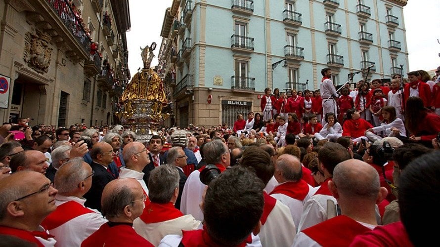 Procesión de San Fermín en Pamplona. 7 julio 2014. Sanfermines. JESÚS GARZARÓN 3