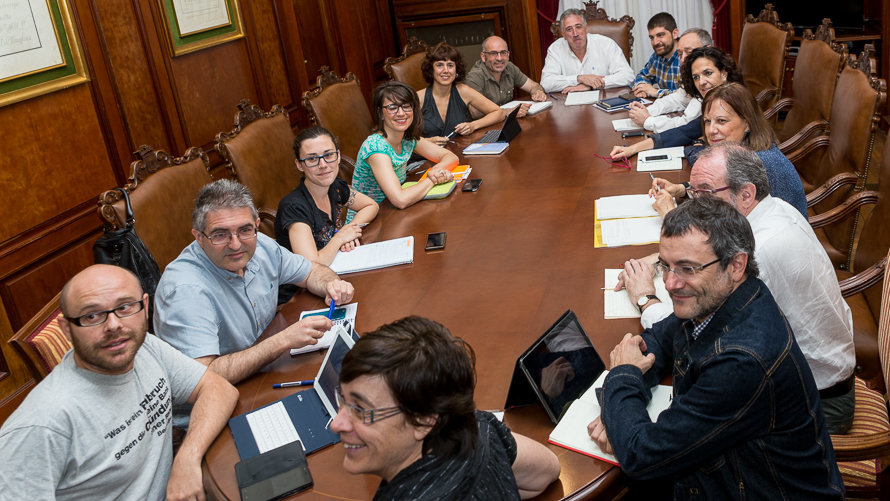 El equipo de gobierno del Ayuntamiento de Pamplona hace balance del primer año de legislatura. (38). IÑIGO ALZUGARAY