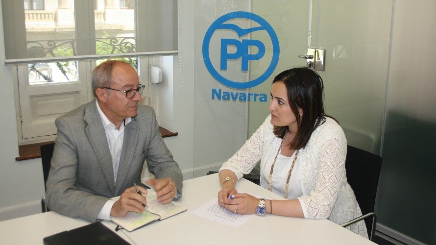 el gerente de Relaciones Gubernamentales de Volkswagen en España, Ciriaco Hidalgo, y Cristina Sanz, del PPN.