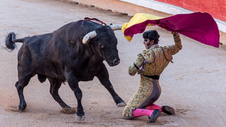 Corrida de la Feria de San Fermín con toros de Victoriano del Río Cortés para los toreros Juan José padilla, El Juli y López Simón (1). IÑIGO ALZUGARAY