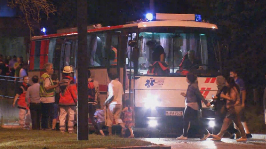 A screen grab taken from video footage shows people being evacuated onto a bus following a shooting rampage at the Olympia shopping mall in Munich, Germany July 22, 2016. REUTERSReuters