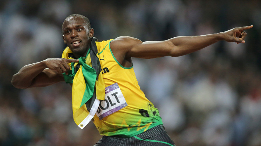 Usain Bolt, medalla de oro olímpica en los 200 metros lisos en Londres 2012