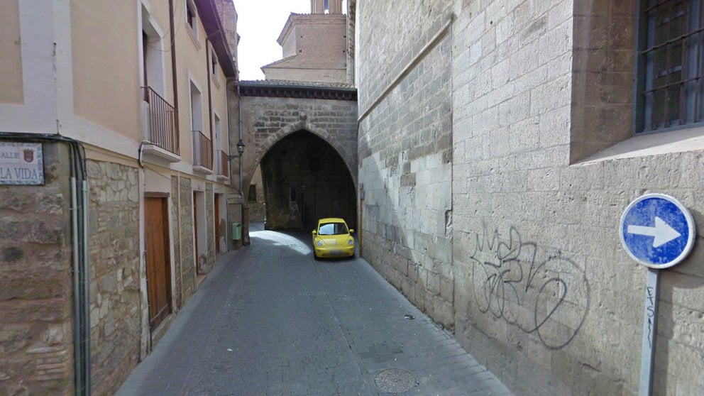 Calle Portal, una de las que se peatonalizarán en Tudela